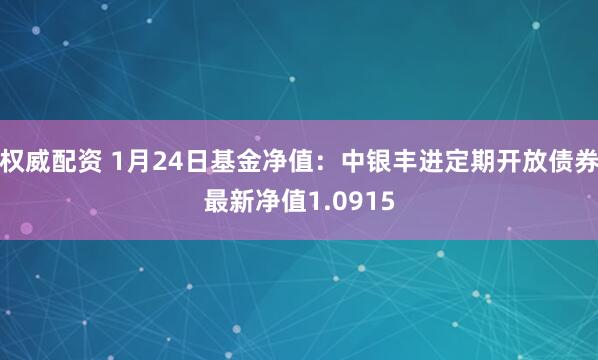 权威配资 1月24日基金净值：中银丰进定期开放债券最新净值1.0915